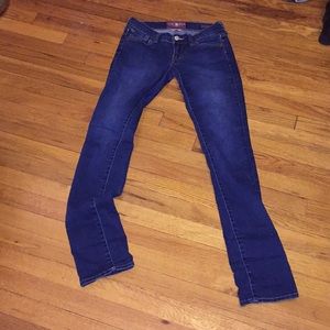 Lucky brand Charlie straight skinny 00 24 jeans dark denim pants leggings
